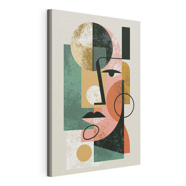 Kunstwerk van een gezicht Canvas Schilderijen Kunstwerk van een gezicht