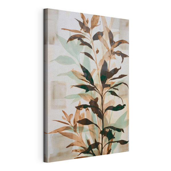 Plant met bladeren eraan Canvas Schilderijen Plant met bladeren eraan