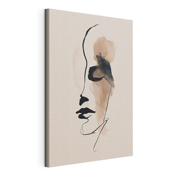 Tekening van het gezicht van een vrouw Canvas Schilderijen Tekening van het gezicht van een vrouw