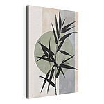 Canvas Schilderijen Zwarte plant met bladeren