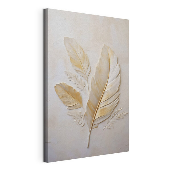 Fijne blaadjes vormen een serene kunstwerk Canvas Schilderijen Fijne blaadjes vormen een serene kunstwerk