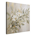 Canvas Schilderijen Schilderij van bloemen en bladeren