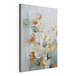 Canvas Schilderijen Schilderij van bloemen op een witte achtergrond