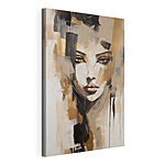 Canvas Schilderijen Schilderij van het gezicht van een vrouw