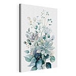 Canvas Schilderijen Verfijnde bloemen in rustgevende kleuren