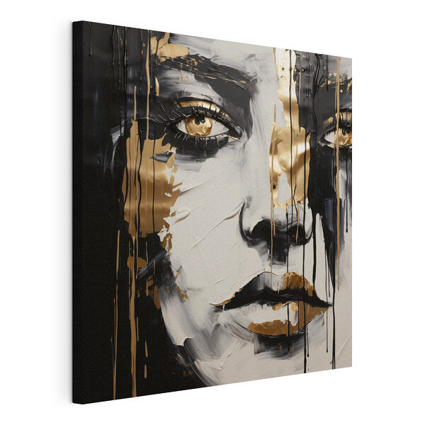 Canvas Schilderijen Mysterieuze schoonheid in zwart-wit