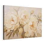 Canvas Schilderijen Schilderij van bloemen op een witte achtergrond