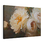 Canvas Schilderijen Zachte bloemen in subtiele tinten