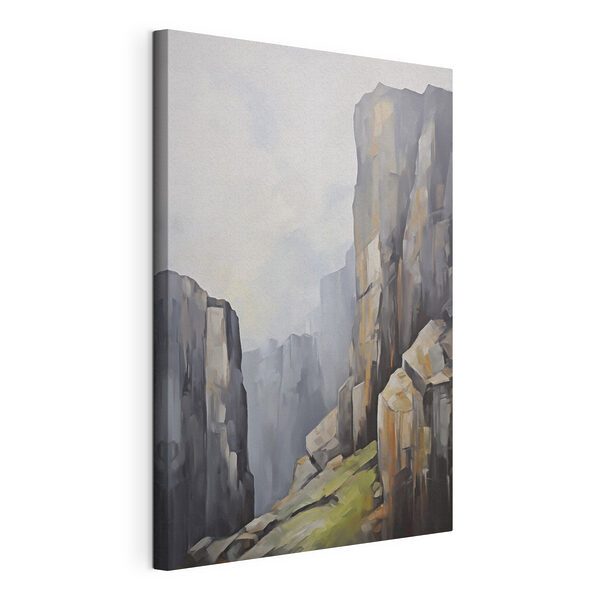 Canvas Schilderijen Schilderij van een rotsachtige kloof