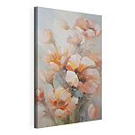 Canvas Schilderijen Schilderij van bloemen op een witte ondergrond