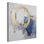 Canvas Schilderijen Schilderij met cirkels en blauw en wit