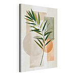 Canvas Schilderijen Groen blad op een witte achtergrond