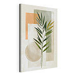 Canvas Schilderijen Plant met bladeren op een witte achtergrond