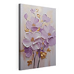 Canvas Schilderijen Schilderij van bloemen op een witte ondergrond