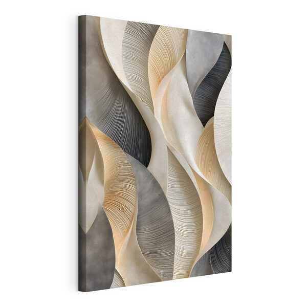 Canvas Schilderijen Golven van elegant papierontwerp