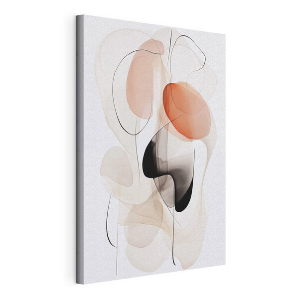 Canvas Schilderijen Abstracte vormen in zachte tinten