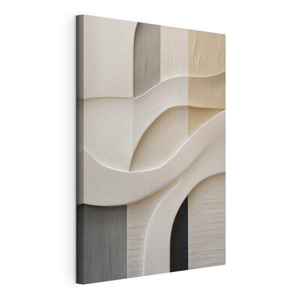 Canvas Schilderijen Witte en bruine muur