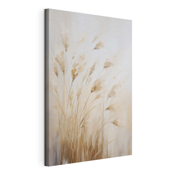 Canvas Schilderijen Zachte grassen in zachte tinten