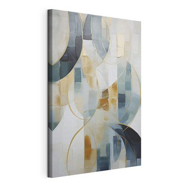 Canvas Schilderijen Schilderij met een witte en grijze achtergrond