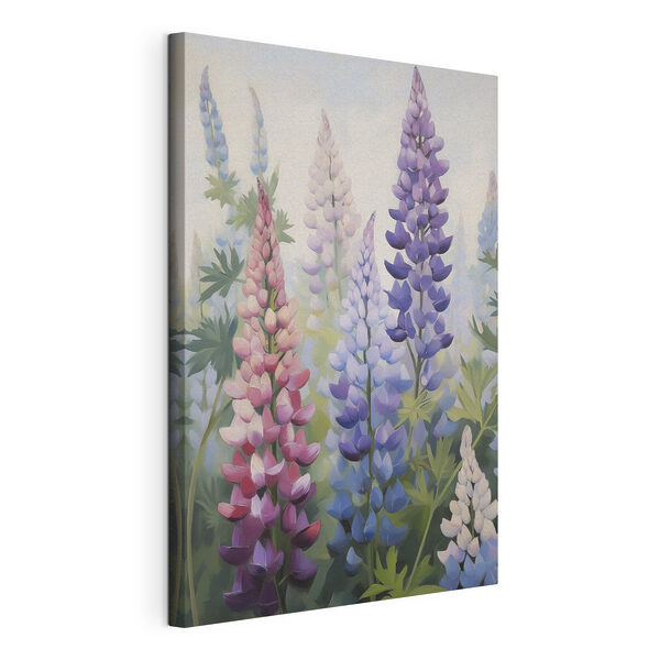 Canvas Schilderijen Schilderij van bloemen op een muur