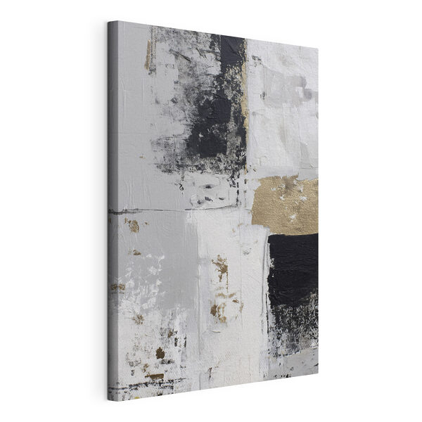 Canvas Schilderijen Wit en zwart schilderij