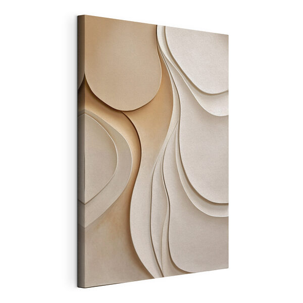 Canvas Schilderijen Witte en bruine wanddecoraties