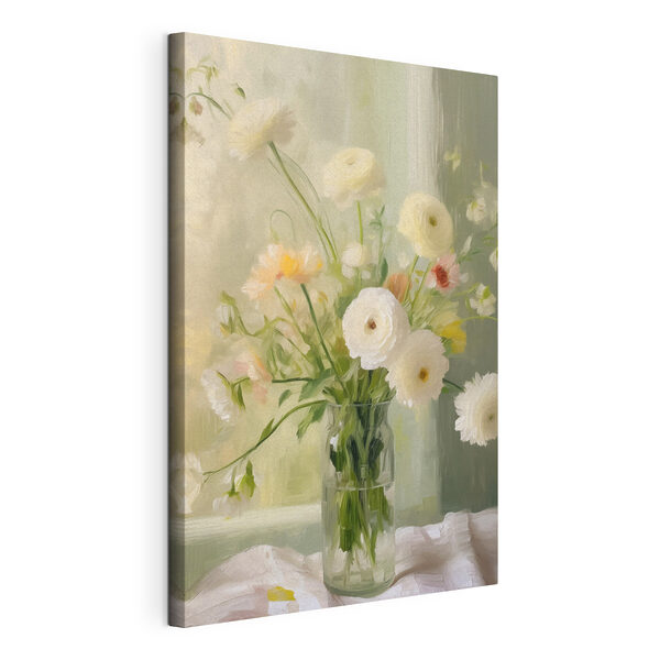 Canvas Schilderijen Vaas met bloemen