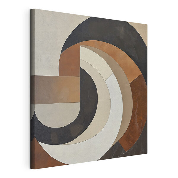 Canvas Schilderijen Abstracte lijnen in aardetinten