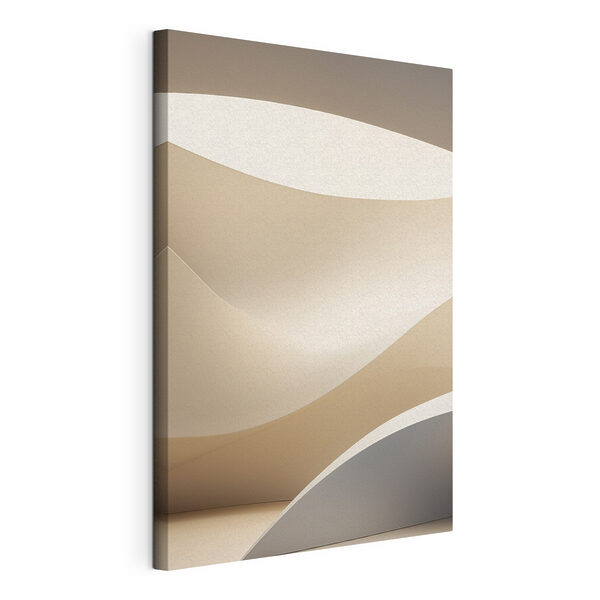 Witte en grijze golvende lijnen Canvas Schilderijen Witte en grijze golvende lijnen