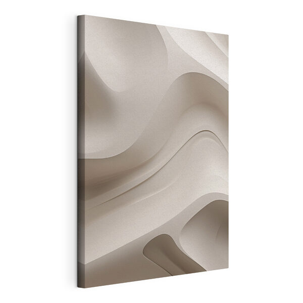 Witte en grijze golvende achtergrond Canvas Schilderijen Witte en grijze golvende achtergrond
