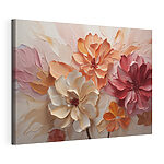Canvas Schilderijen Schilderij van bloemen op een muur