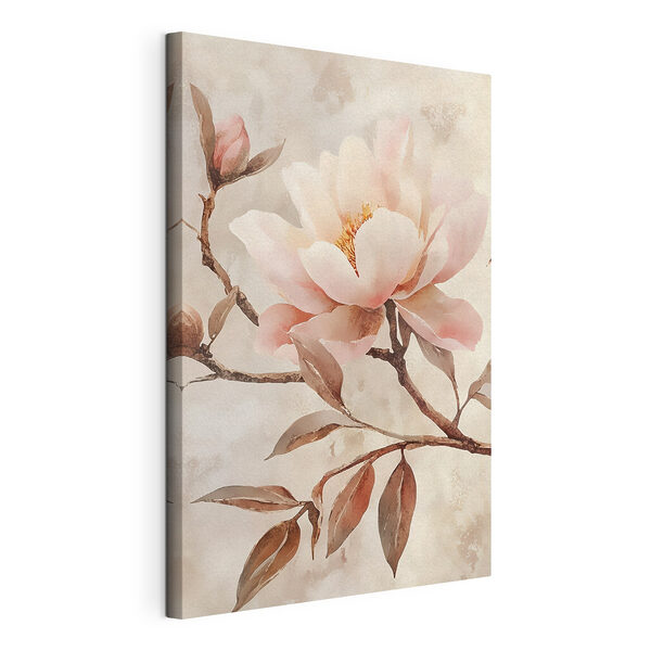 Schilderij van een bloem Canvas Schilderijen Schilderij van een bloem