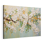 Canvas Schilderijen Schilderij van een witte bloem