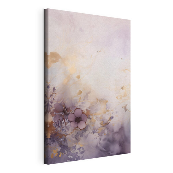 Schilderij van bloemen op een witte ondergrond Canvas Schilderijen Schilderij van bloemen op een witte ondergrond