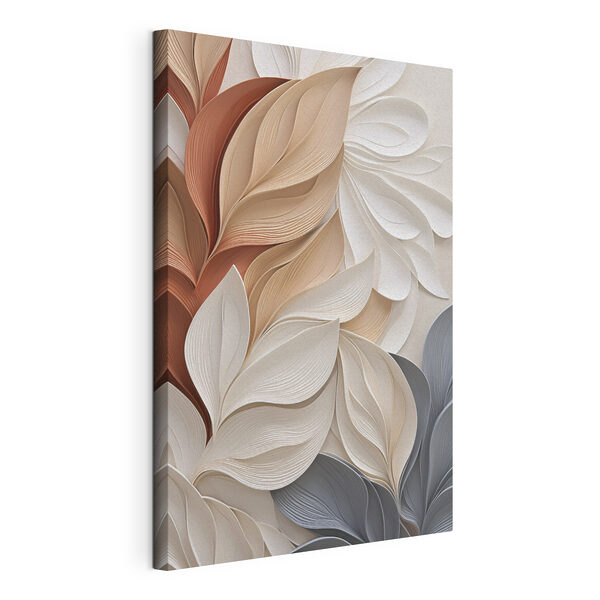 Elegante laagjes in zachte, neutrale tinten Canvas Schilderijen Elegante laagjes in zachte, neutrale tinten