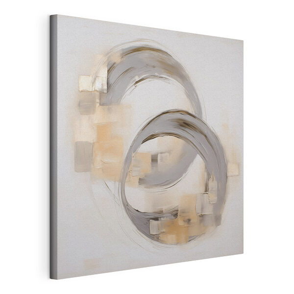 Schilderij van een paar cirkels Canvas Schilderijen Schilderij van een paar cirkels