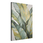 Canvas Schilderijen Weelderige bladeren in rustgevende tinten