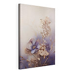 Canvas Schilderijen Schilderij van bloemen op een witte achtergrond