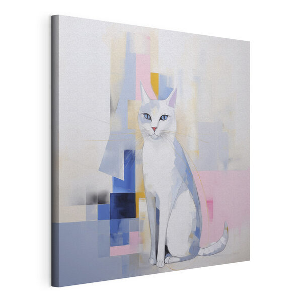 Schilderij van een kat Canvas Schilderijen Schilderij van een kat