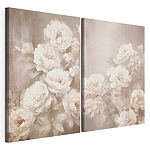 Modulaire canvasprint Verfijnde bloemen in zachte tinten