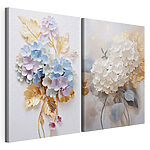 Modulaire canvasprint Elegante bloemen in zachte pasteltinten