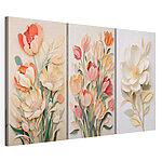 Modulaire canvasprint Collage van papieren bloemen