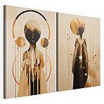 Modulaire canvasprint Abstracte figuren met geometrische elementen
