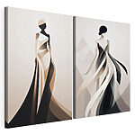Modulaire canvasprint Vrouw in een jurk