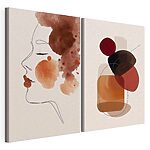 Modulaire canvasprint Abstracte vormen inspireren tot creatieve expressie