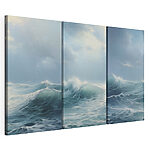 Modulaire canvasprint Een groep golven in de oceaan