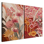 Modulaire canvasprint Twee foto's van bloemen