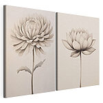 Modulaire canvasprint Elegante bloemenillustraties in zwart-wit