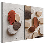 Modulaire canvasprint Unieke texturen en kleuren in harmonie