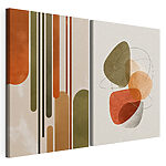 Modulaire canvasprint Abstracte vormen in warme kleuren